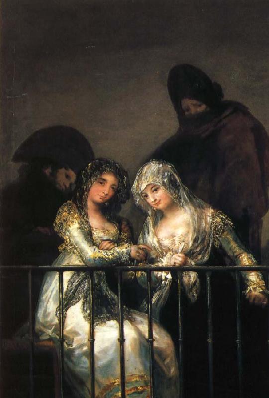 Francisco Goya Majas on a Balcony Sweden oil painting art